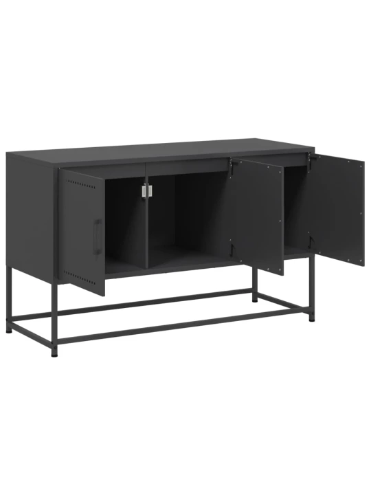 TV skříňka černá 100,5 x 39 x 60,5 cm ocel