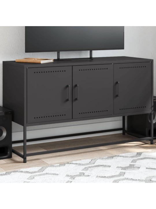 TV skříňka černá 100,5 x 39 x 60,5 cm ocel