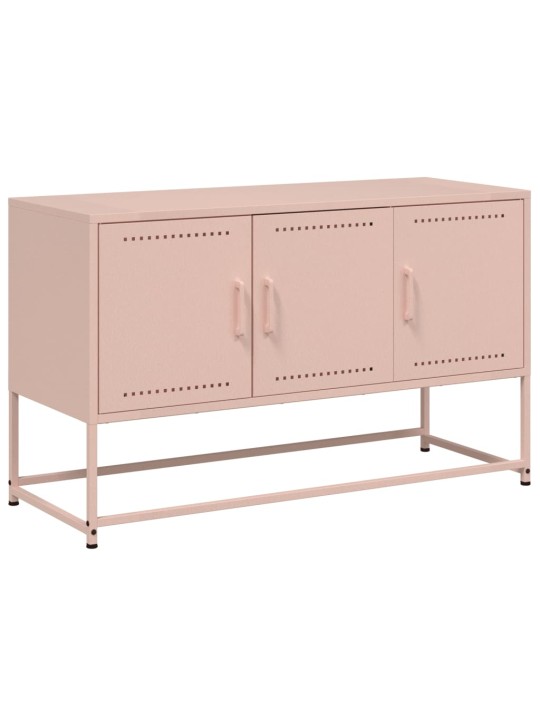 TV skříňka růžová 100,5 x 39 x 60,5 cm ocel