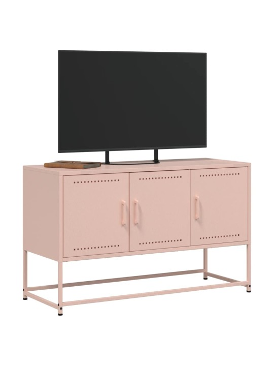 TV skříňka růžová 100,5 x 39 x 60,5 cm ocel