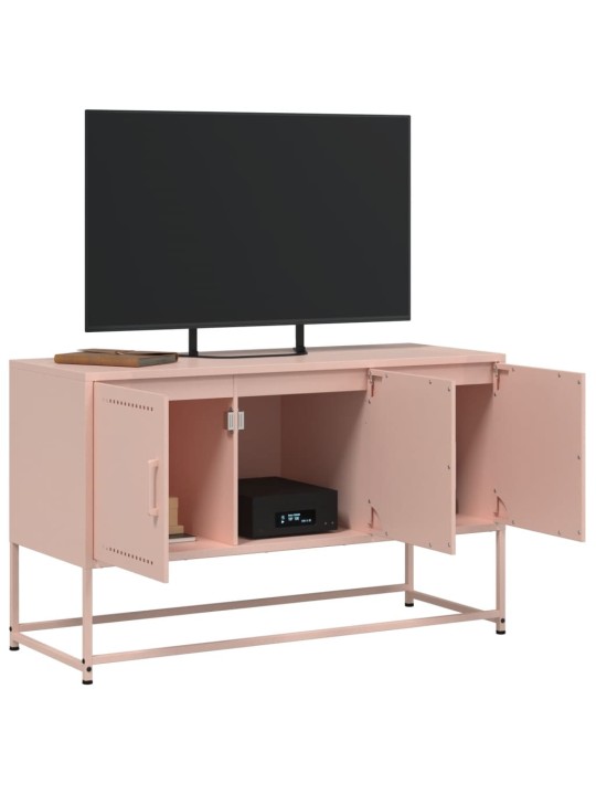 TV skříňka růžová 100,5 x 39 x 60,5 cm ocel
