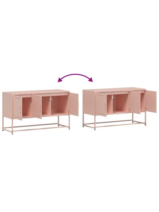 TV skříňka růžová 100,5 x 39 x 60,5 cm ocel
