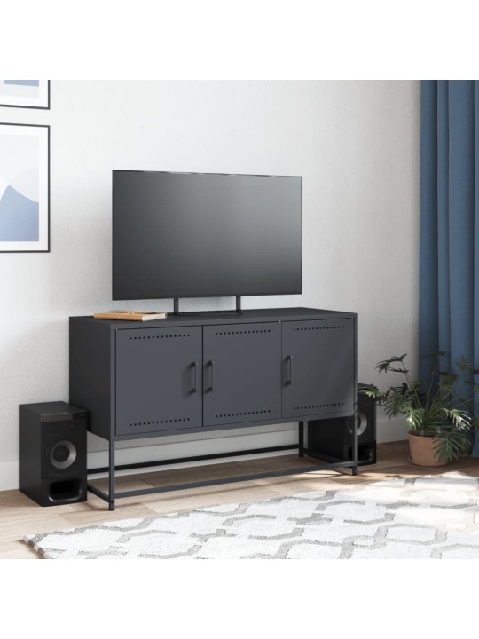 TV skříňka antracitová 100,5 x 39 x 60,5 cm ocel