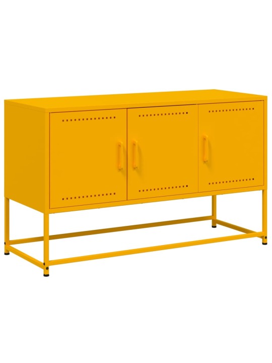 TV skříňka hořčicově žlutá 100,5 x 39 x 60,5 cm ocel