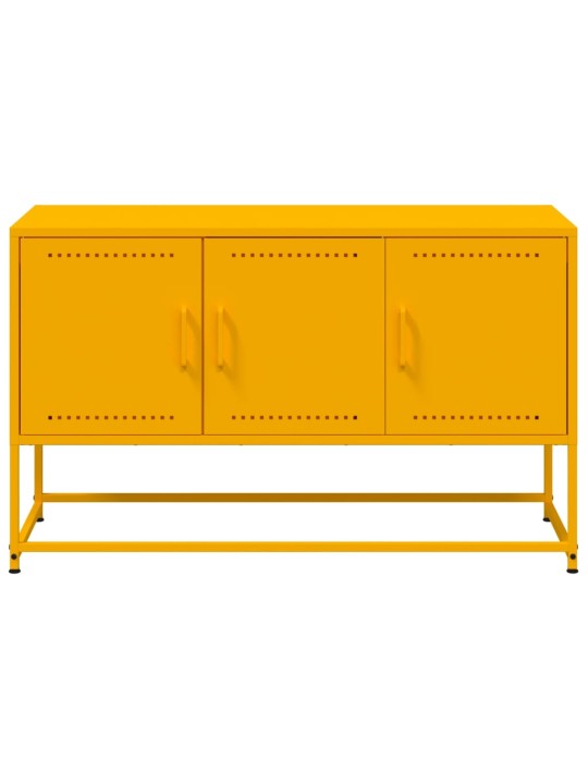 TV skříňka hořčicově žlutá 100,5 x 39 x 60,5 cm ocel