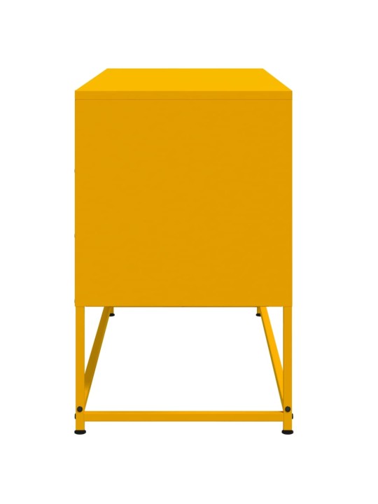 TV skříňka hořčicově žlutá 100,5 x 39 x 60,5 cm ocel