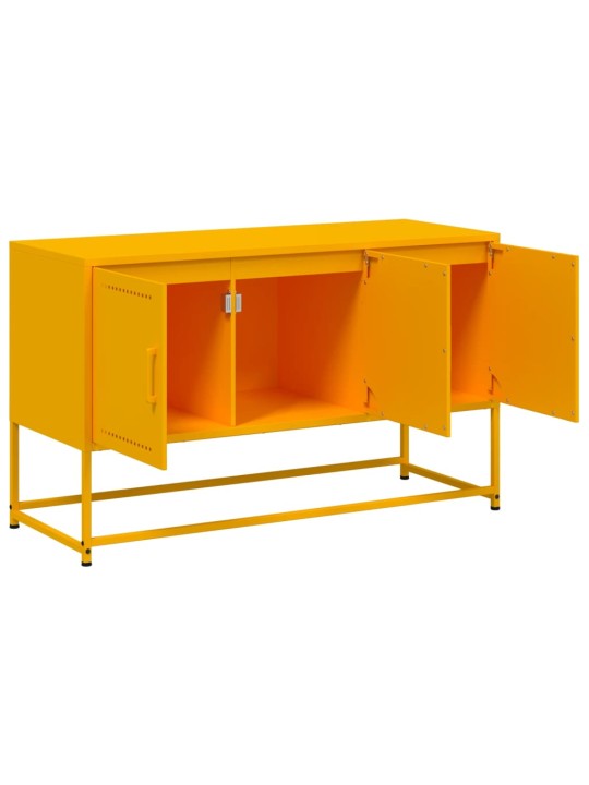 TV skříňka hořčicově žlutá 100,5 x 39 x 60,5 cm ocel