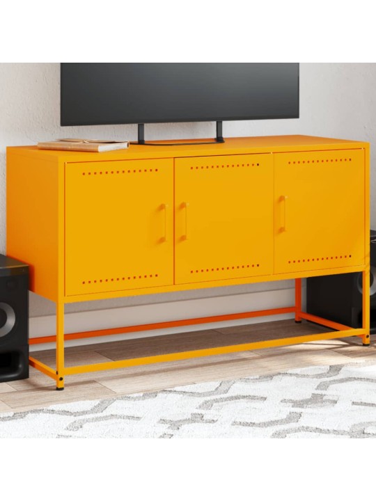 TV skříňka hořčicově žlutá 100,5 x 39 x 60,5 cm ocel