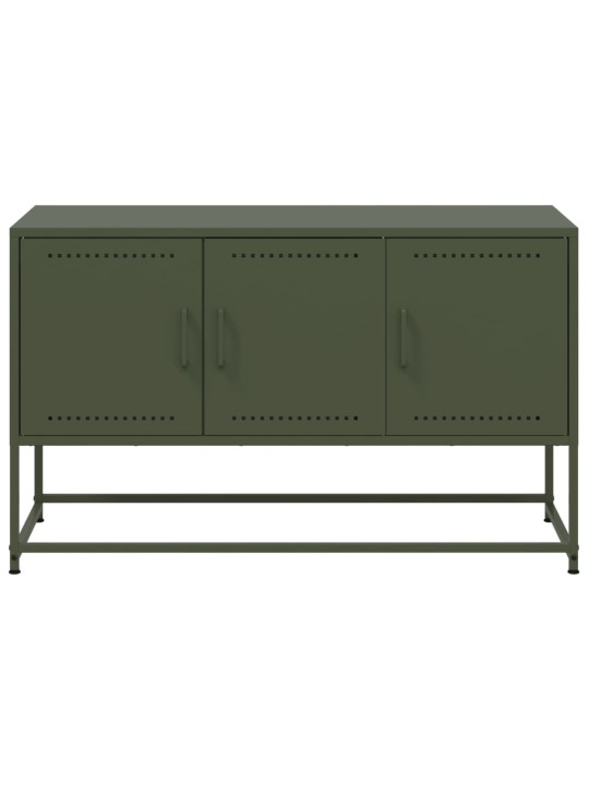 TV skříňka olivově zelená 100,5 x 39 x 60,5 cm ocel