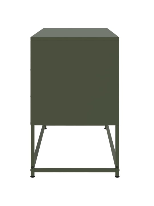 TV skříňka olivově zelená 100,5 x 39 x 60,5 cm ocel