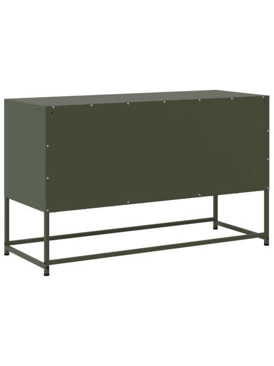 TV skříňka olivově zelená 100,5 x 39 x 60,5 cm ocel