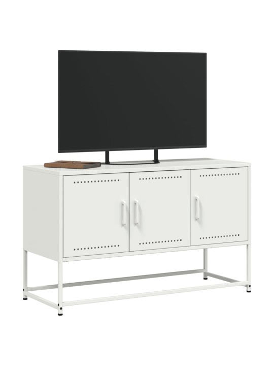 TV skříňka bílá 100,5 x 39 x 60,5 cm ocel