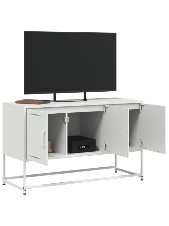 TV skříňka bílá 100,5 x 39 x 60,5 cm ocel