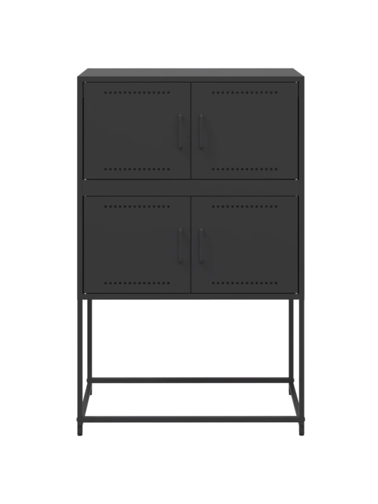 Příborník černý 68,5 x 38,5 x 107 cm ocel