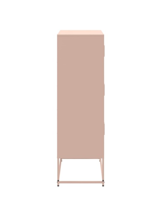 Příborník růžový 68,5 x 38,5 x 123,5 cm ocel