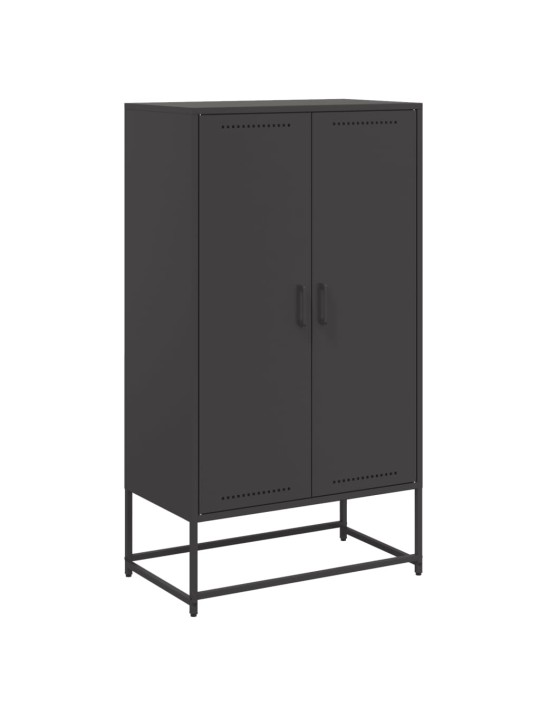 Skříň highboard černá 68,5 x 38,5 x 123,5 cm ocel