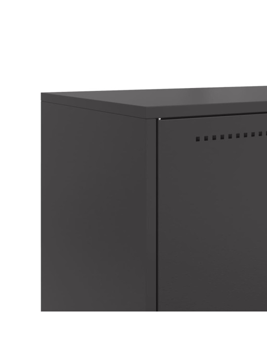 Skříň highboard černá 68,5 x 38,5 x 123,5 cm ocel