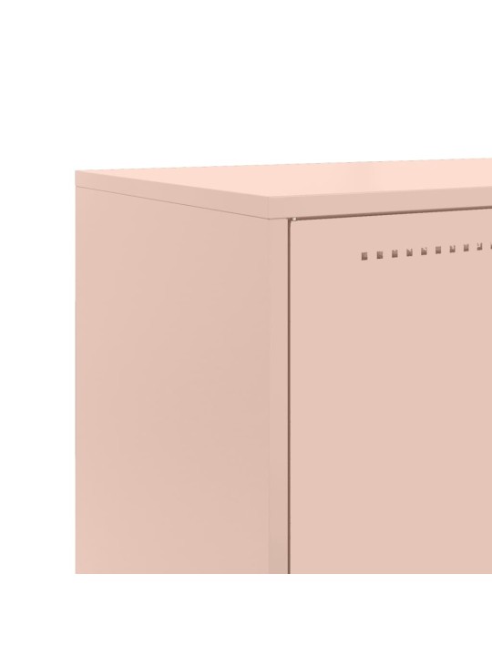 Skříň highboard růžová 68,5 x 38,5 x 123,5 cm ocel