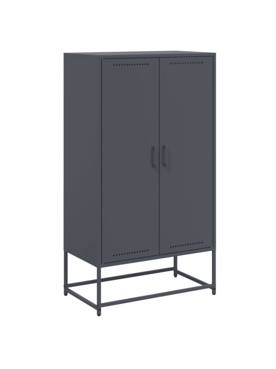 Skříň highboard antracitová 68,5 x 38,5 x 123,5 cm ocel