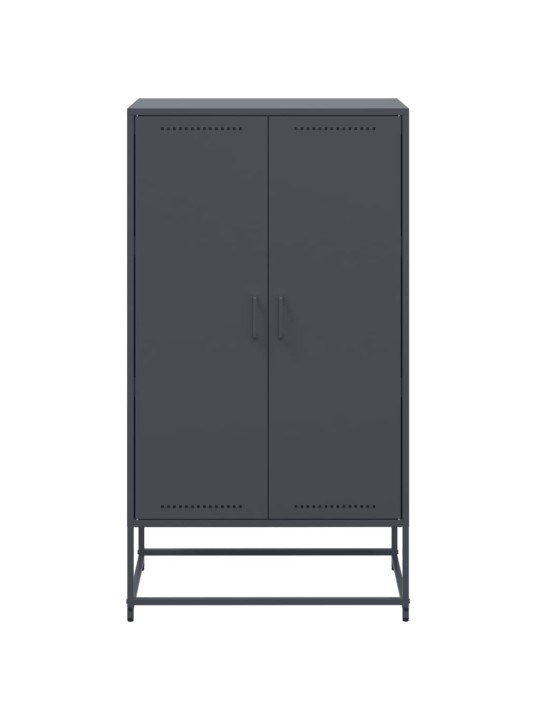 Skříň highboard antracitová 68,5 x 38,5 x 123,5 cm ocel