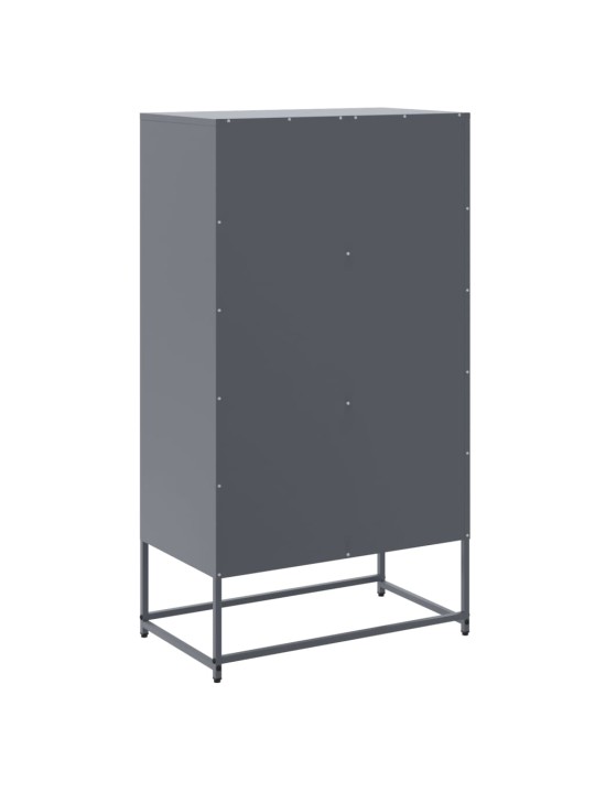 Skříň highboard antracitová 68,5 x 38,5 x 123,5 cm ocel