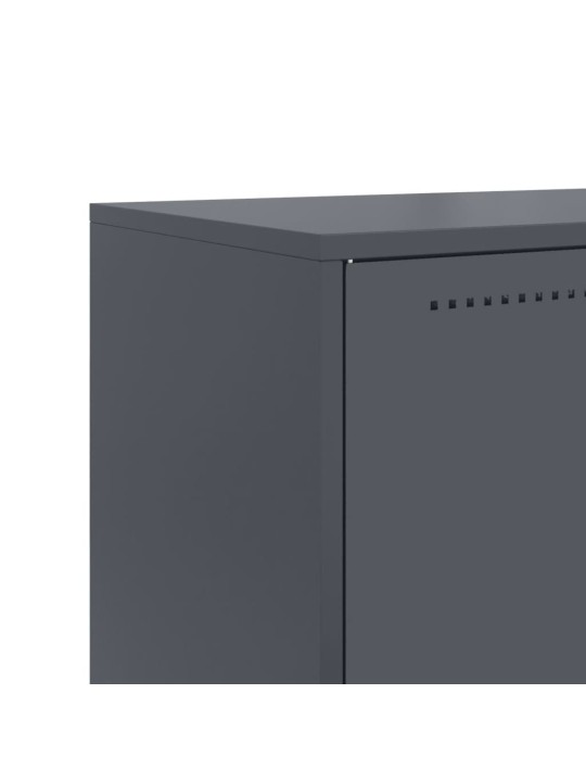 Skříň highboard antracitová 68,5 x 38,5 x 123,5 cm ocel