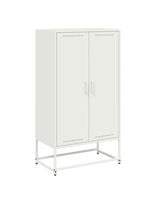 Skříň highboard bílá 68,5 x 38,5 x 123,5 cm ocel