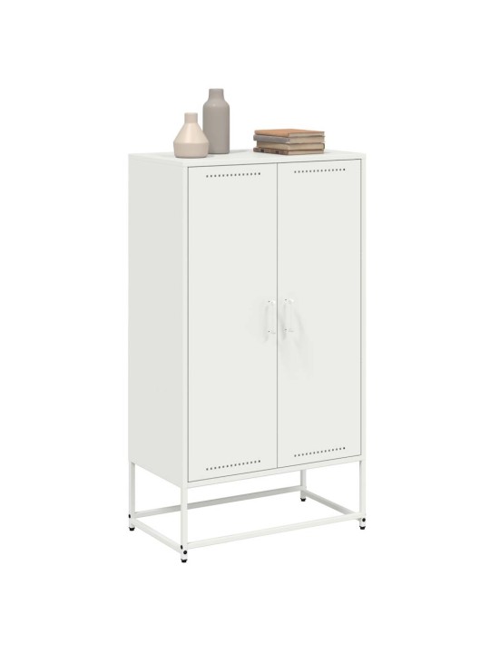 Skříň highboard bílá 68,5 x 38,5 x 123,5 cm ocel