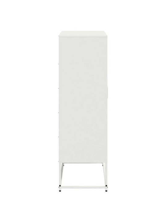 Skříň highboard bílá 68,5 x 38,5 x 123,5 cm ocel