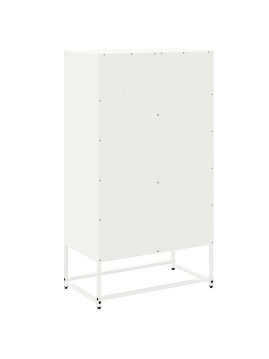 Skříň highboard bílá 68,5 x 38,5 x 123,5 cm ocel
