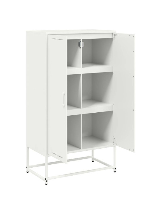 Skříň highboard bílá 68,5 x 38,5 x 123,5 cm ocel