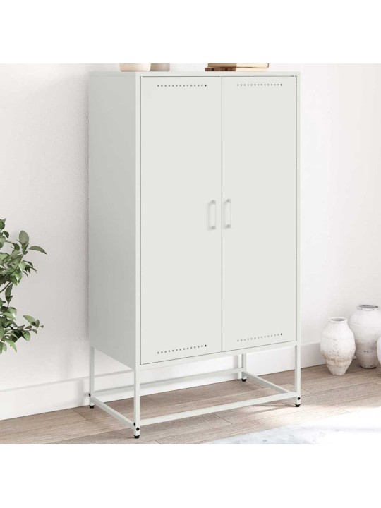 Skříň highboard bílá 68,5 x 38,5 x 123,5 cm ocel