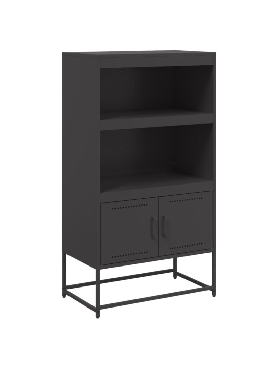 Skříň highboard černá 68,5 x 38,5 x 123,5 cm ocel