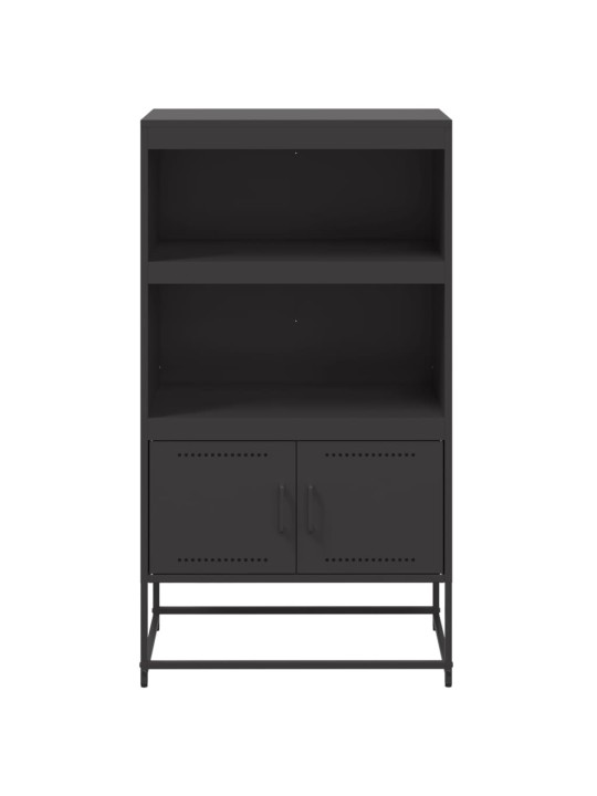 Skříň highboard černá 68,5 x 38,5 x 123,5 cm ocel