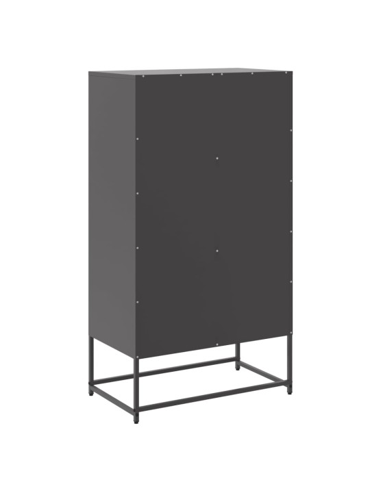 Skříň highboard černá 68,5 x 38,5 x 123,5 cm ocel