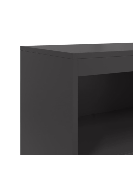 Skříň highboard černá 68,5 x 38,5 x 123,5 cm ocel
