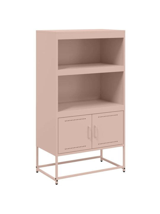 Skříň highboard růžová 68,5 x 38,5 x 123,5 cm ocel