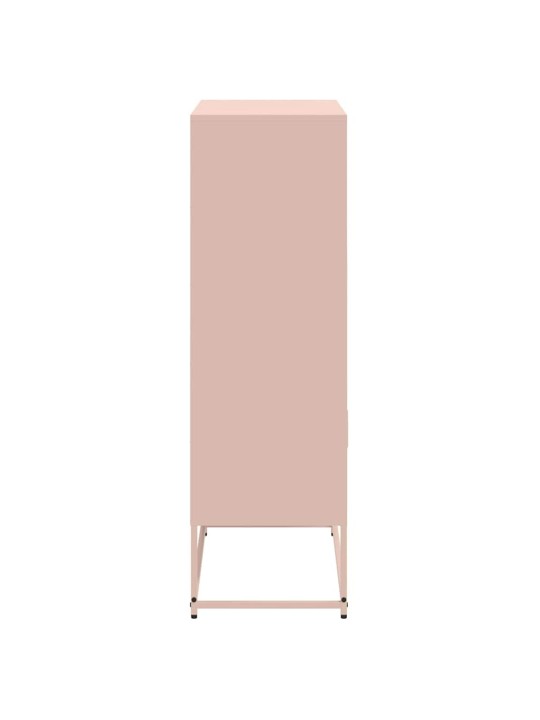 Skříň highboard růžová 68,5 x 38,5 x 123,5 cm ocel