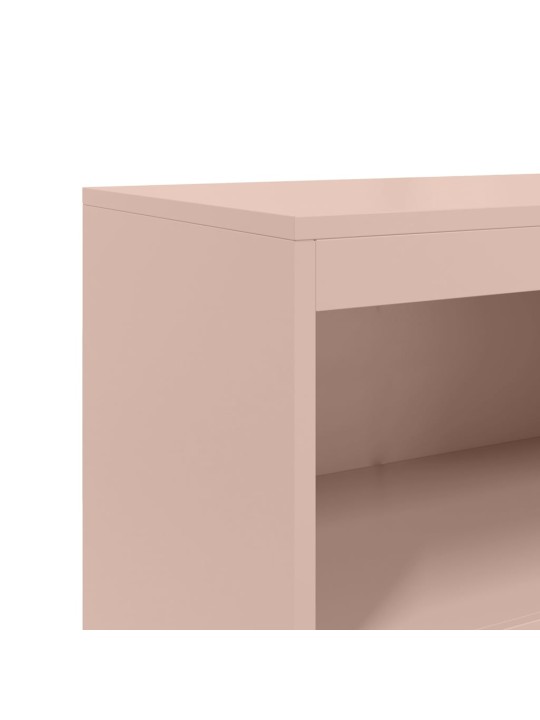 Skříň highboard růžová 68,5 x 38,5 x 123,5 cm ocel