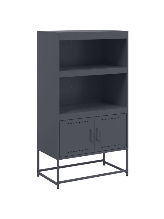 Skříň highboard antracitová 68,5 x 38,5 x 123,5 cm ocel