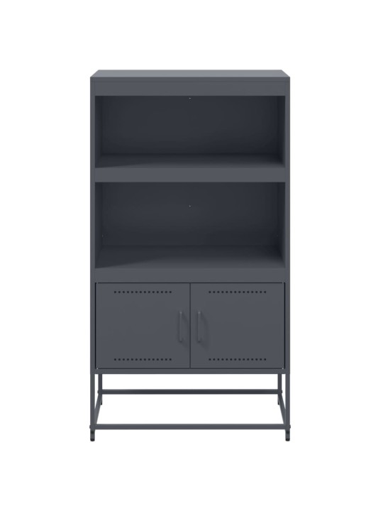 Skříň highboard antracitová 68,5 x 38,5 x 123,5 cm ocel