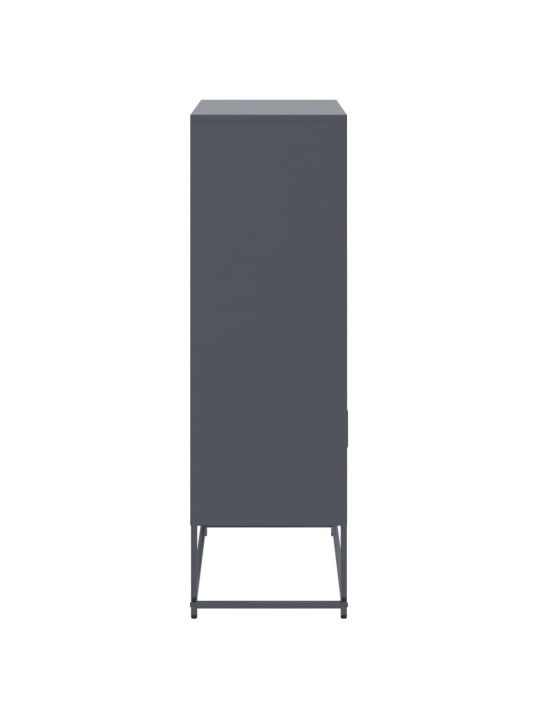 Skříň highboard antracitová 68,5 x 38,5 x 123,5 cm ocel