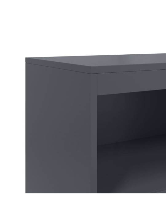 Skříň highboard antracitová 68,5 x 38,5 x 123,5 cm ocel