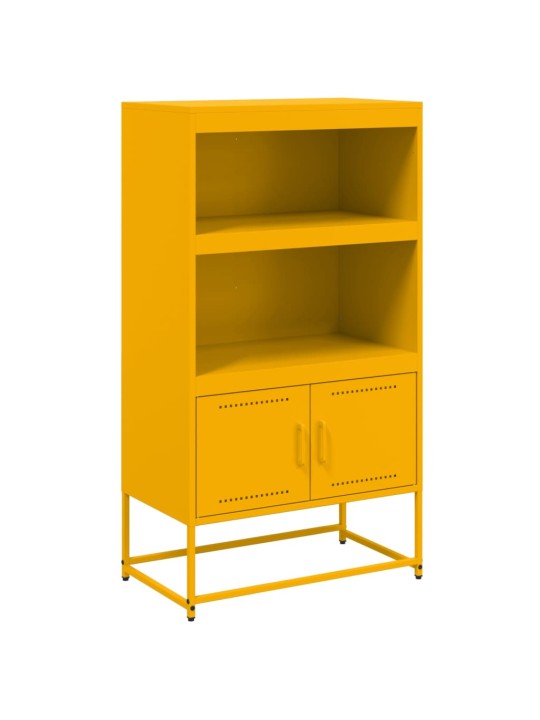 Skříň highboard hořčicově žlutá 68,5 x 38,5 x 123,5 cm ocel