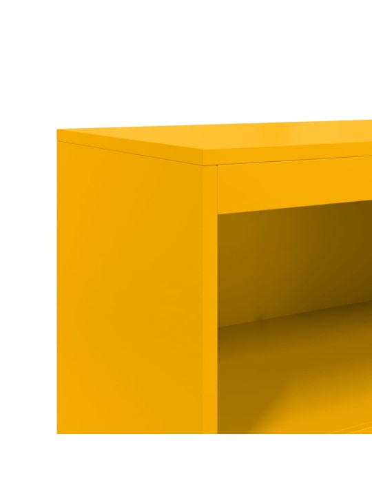 Skříň highboard hořčicově žlutá 68,5 x 38,5 x 123,5 cm ocel