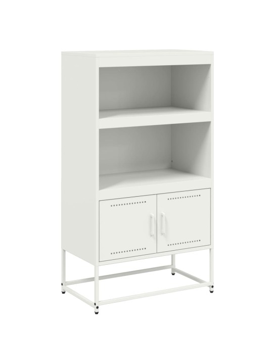 Skříň highboard bílá 68,5 x 38,5 x 123,5 cm ocel