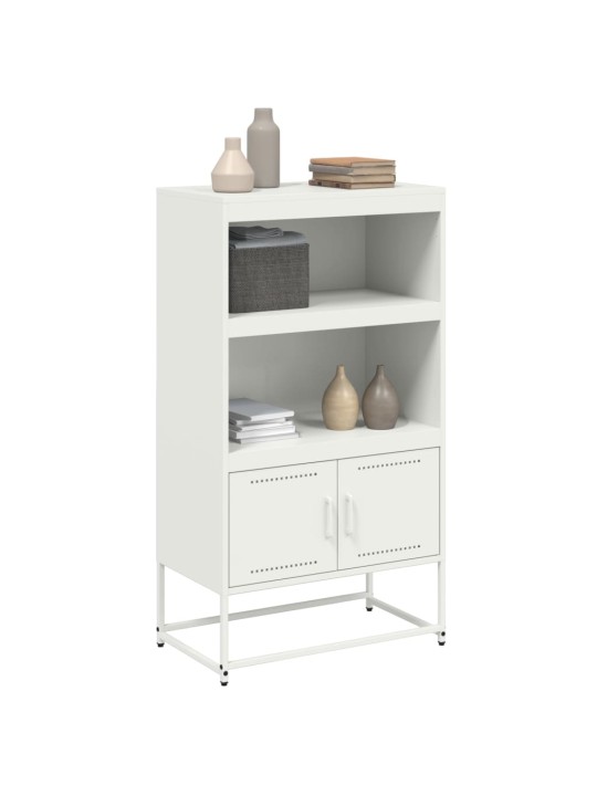 Skříň highboard bílá 68,5 x 38,5 x 123,5 cm ocel