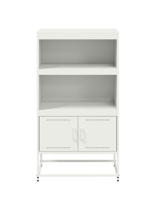 Skříň highboard bílá 68,5 x 38,5 x 123,5 cm ocel
