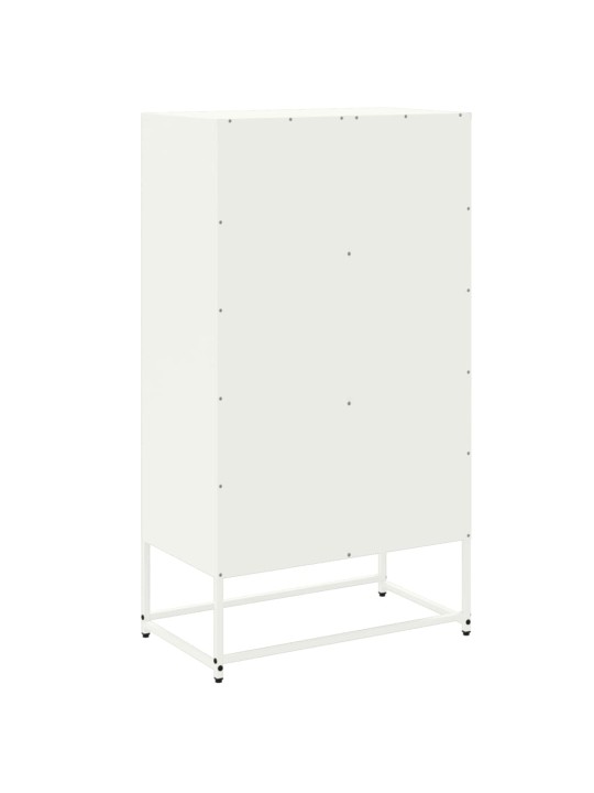 Skříň highboard bílá 68,5 x 38,5 x 123,5 cm ocel