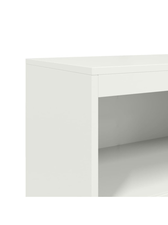 Skříň highboard bílá 68,5 x 38,5 x 123,5 cm ocel